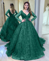 Green Shinny Wedding Party Dresses